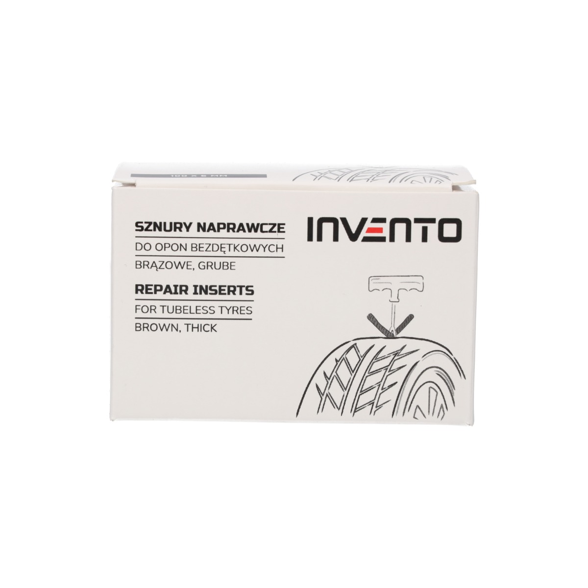 Brown thick repair inserts for passenger  tubeless tyres 100×6 mm, 50 pcs