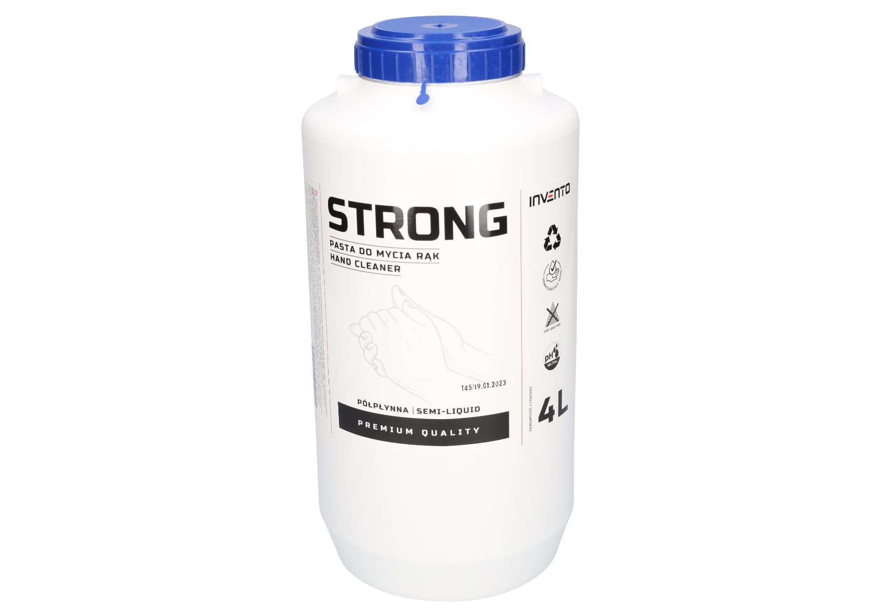 STRONG hand wash paste / gel, 4l (semi – liquid, blue)