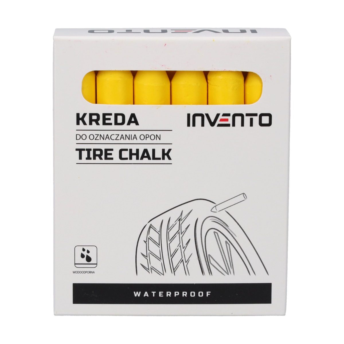 Waterproof marking chalk INVENTO, yellow – waterproof