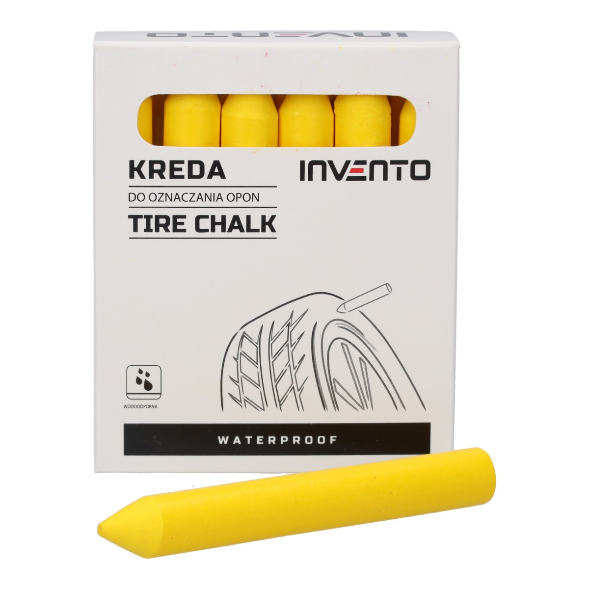 Waterproof marking chalk INVENTO, yellow – waterproof