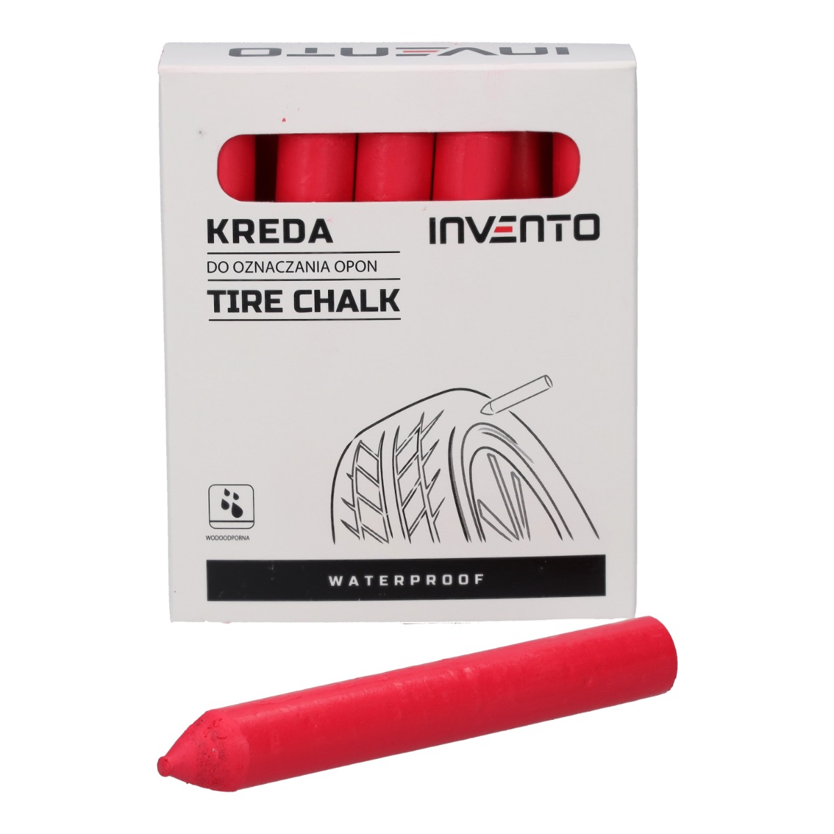 Waterproof marking chalk INVENTO, red – waterproof