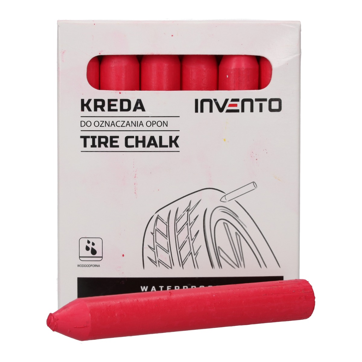 Waterproof marking chalk INVENTO, red – waterproof