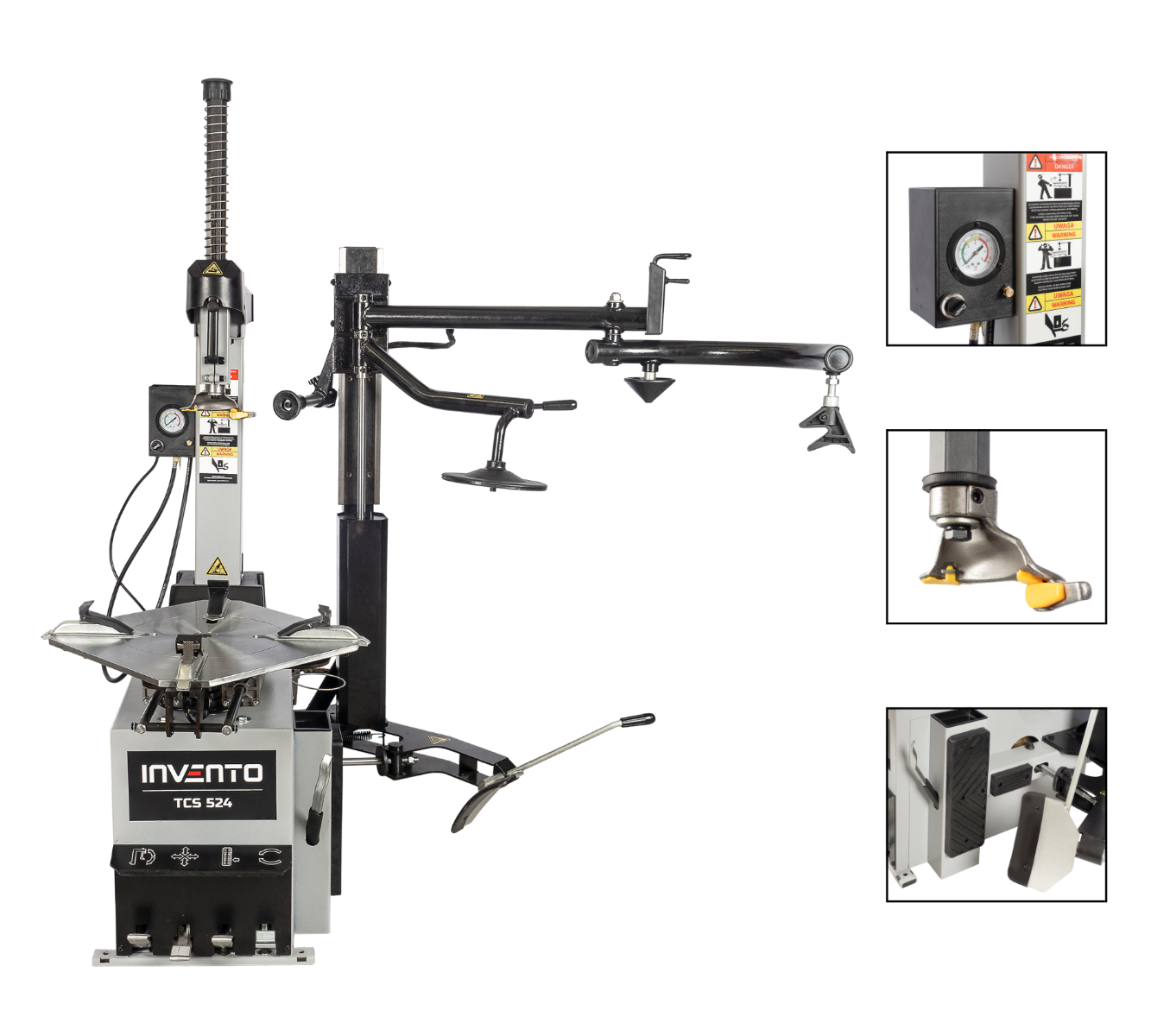 INVENTO TCS 524 MI HA - 24" 230 V Passenger Tire Changer + Helping Arm
