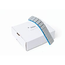 Gray rounded adhesive wheel weights, SUV, 12 × 10 g per strip, 50 strips