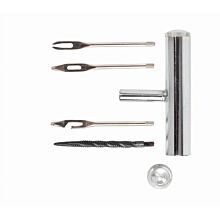 Metal insertion tool - 4-in-1 Interchangeable set: 3x insertion tool, cutter, storage compartment in the handle