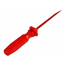 Red plastic scraper for adhesive wheel weights