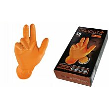Grippaz PREMIUM nitrile workshop gloves, orange, XL, 50 pcs per package
