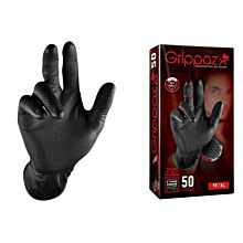 Grippaz PREMIUM nitrile workshop gloves, black, XL, 50 pcs/package