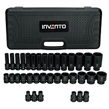 INVENTO 1/2" set of 35 (long & short) impact sockets