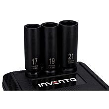 INVENTO 1/2" 17, 19, 21 mm 3 pcs. set of impact sockets