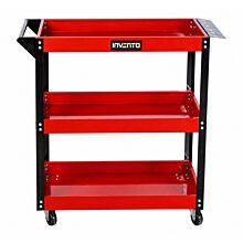 INVENTO Mobile tool cabinet with 3 shelves, 140 kg, 4 swivel castors