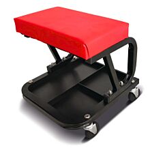 INVENTO Workshop stool seat, swivel, 4 casters, capacity 130 kg