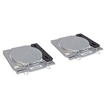 Turntables with spacers, aluminium - 2 pcs.