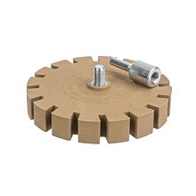 Rubber Disc for removing adhesive residue notched 
