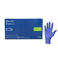 MERCATOR Nitrylex BASIC dark blue protective gloves, size S, 100pcs/package 