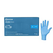 MERCATOR Nitrylex CLASSIC Blue protective gloves, size M, 100pcs/package 