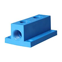 Air manifold, plastic rail 4 x 1/2"