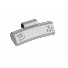 ZINC 25g  knock-on wheel weights, alloy wheels, grey, coated 100pcs 