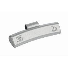 50pcs 35g ZINC knock-on wheel weights, alloy wheels, grey, coated