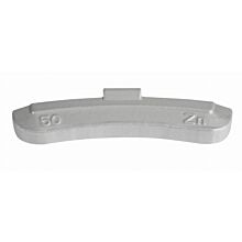 ZINC 50g, knock-on wheel weights, steel wheels, grey, coated, 50 pcs
