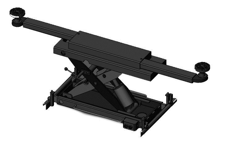 Wheel-free jack 2.5 t for SL448 / SL550 lifts (pneumatic-hydraulic)