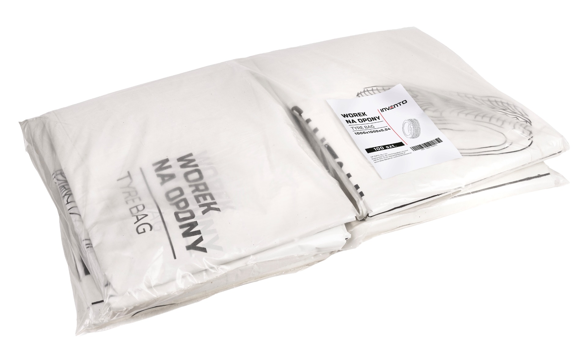 PROFI tyre bags, size: L, large, 100 pieces per package, 1000×1000 mm, strong